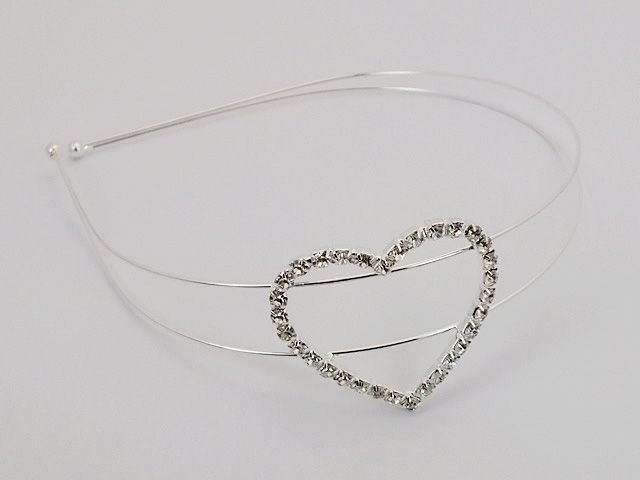 Simple Heart Rhinestone Headband