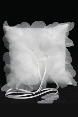 Tulle Petal Edged Ring Pillow