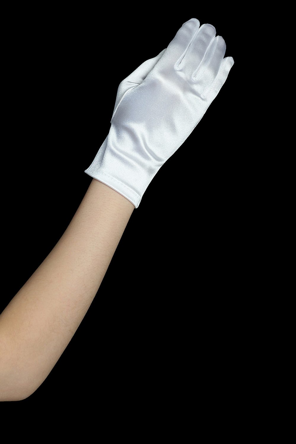 Women Wrist Length Colorful Satin Gloves Women Wrist Length Colorful Satin Gloves