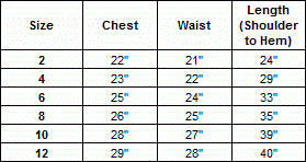 KD-303-FU2 - Size Chart