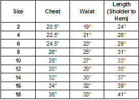 CC-1120-RB - Size Chart