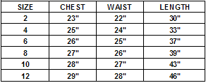 CA-S7221-FU - Size Chart