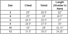 KC-J1222-CM - Size Chart