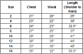 KD-222I2 - Size Chart