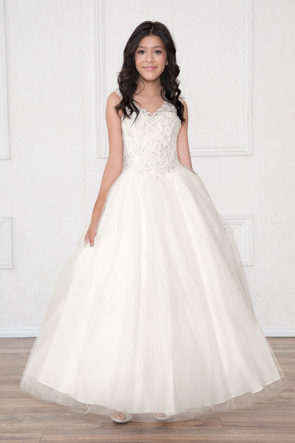 Off White Beautiful Sleeveless Dress(size 3~16) Off White Beautiful Sleeveless Dress(size 3~16)