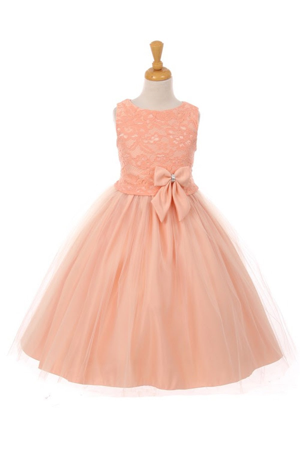 Blush Lace over Dull Satin Dress(size 2~12) Blush Lace over Dull Satin Dress(size 2~12)
