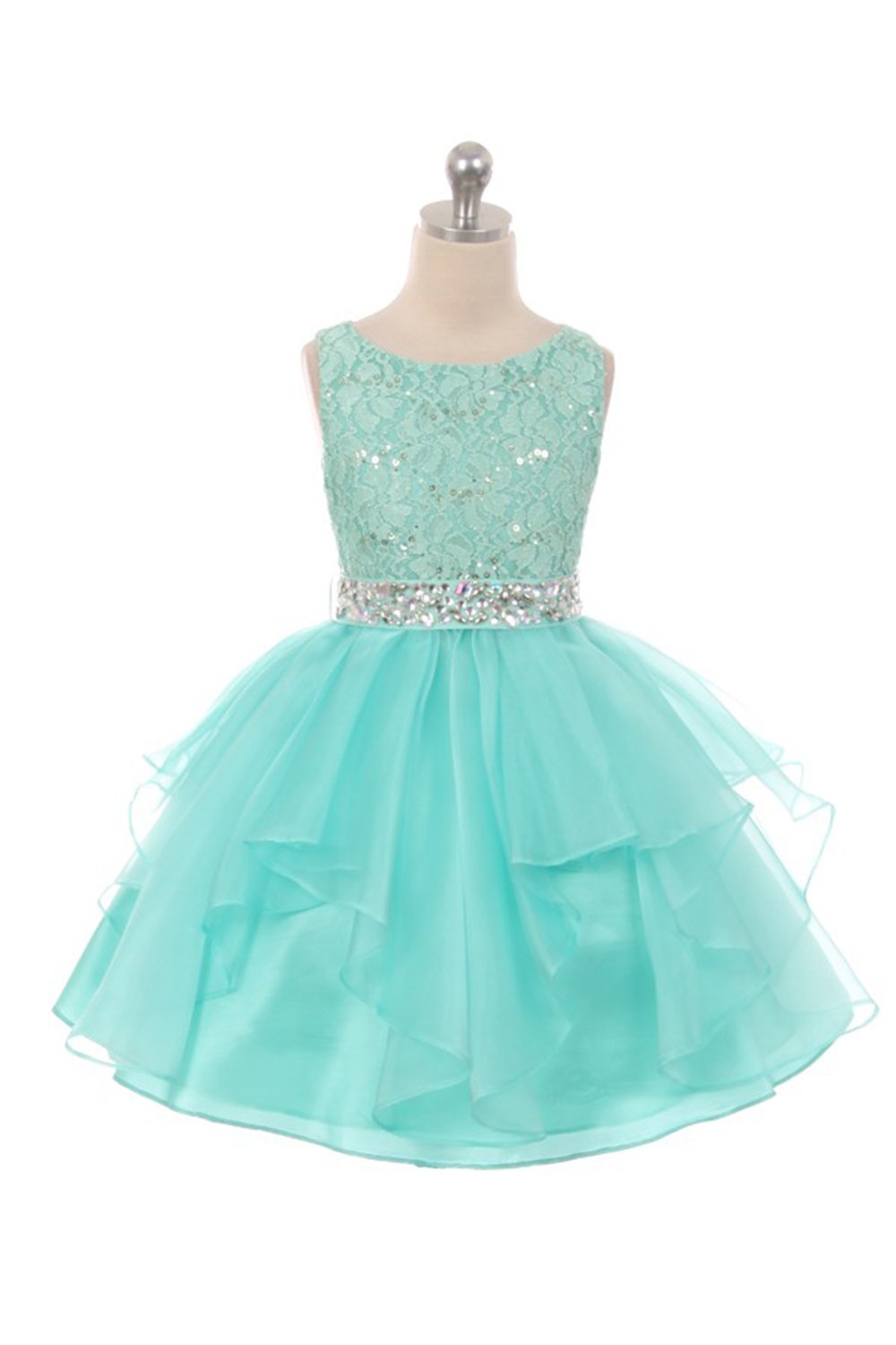 Mint Embroidered Sequin Stretch Dress(size 4-14) Mint Embroidered Sequin Stretch Dress(size 4-14)