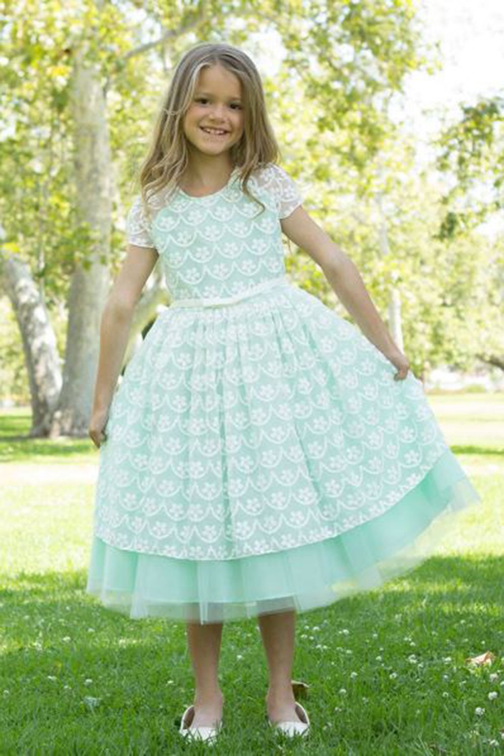Mint Lace Dress(size 2~12)