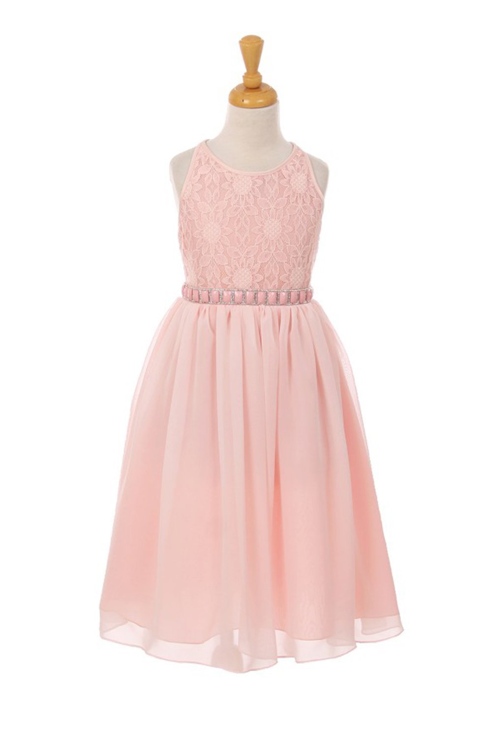 Blush sequin lace chiffon dress Blush sequin lace chiffon dress