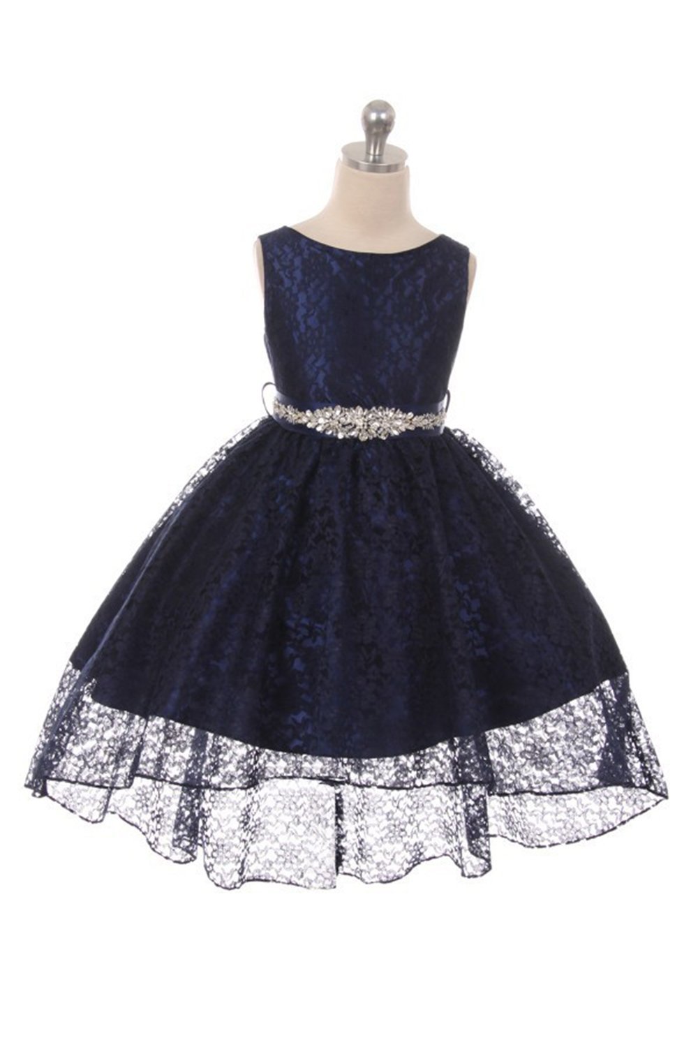 Navy Blue High-low & C Shape Dress (size 4-18) Navy Blue High-low & C Shape Dress (size 4-18)