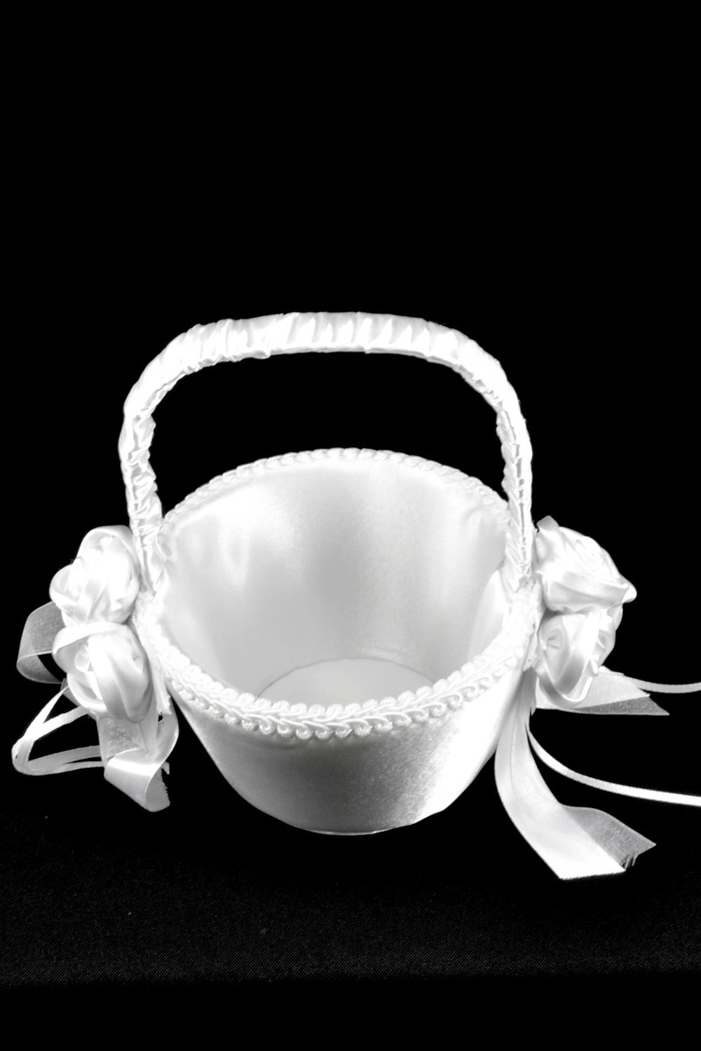 White Flower Girl Basket White Flower Girl Basket