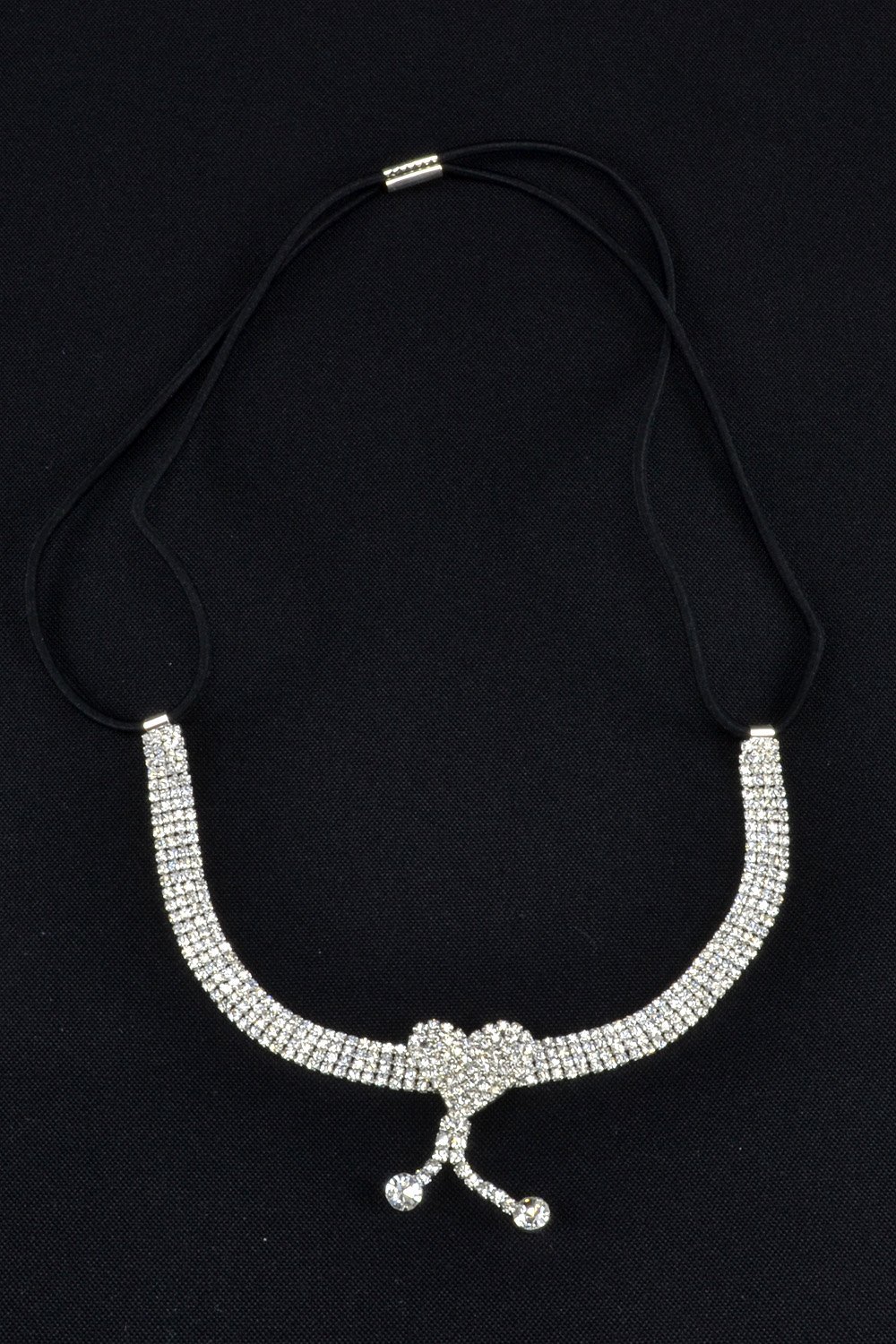 Elegant Heart Rhinestone Beautiful Hairband with Rubber Elastic Elegant Heart Rhinestone Beautiful Hairband with Rubber Elastic