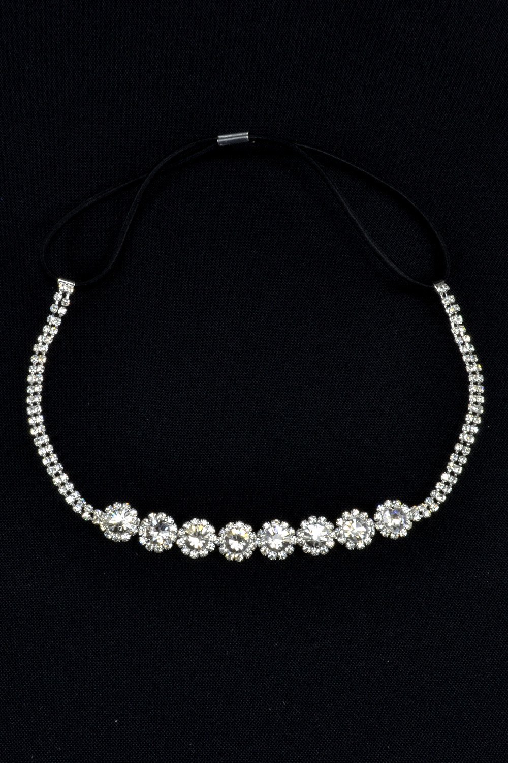 Elegant Rhinestone Beautiful Hairband with Rubber Elastic Elegant Rhinestone Beautiful Hairband with Rubber Elastic