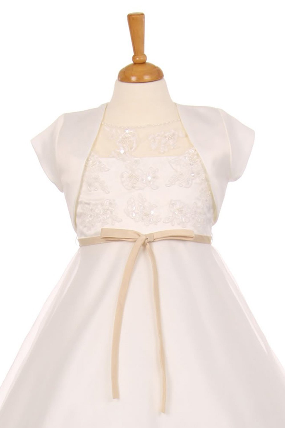 Ivory Satin Bolero Jacket Ivory Satin Bolero Jacket