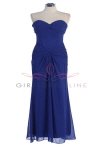 View detail information about 'Royal Blue Chiffon Strapless SWeetheart Dropped Waistline Bridesmaid & Prom Dress - S7740' - Bridesmaid Dresses